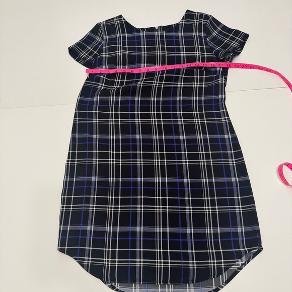 Cynthia rowley black plaid shift dress size 4 - Picture 2 of 7